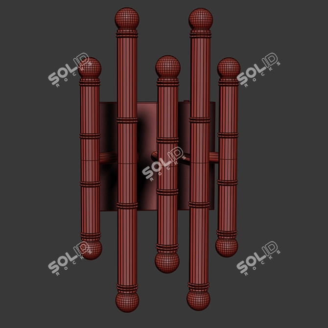 Elegant 5-Arm Wall Sconce 3D model image 2
