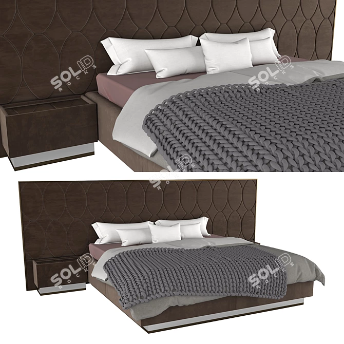 Luxury Visionnaire Gregory Bed 3D model image 1