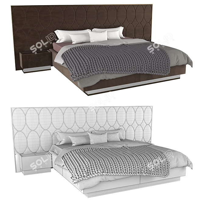 Luxury Visionnaire Gregory Bed 3D model image 3