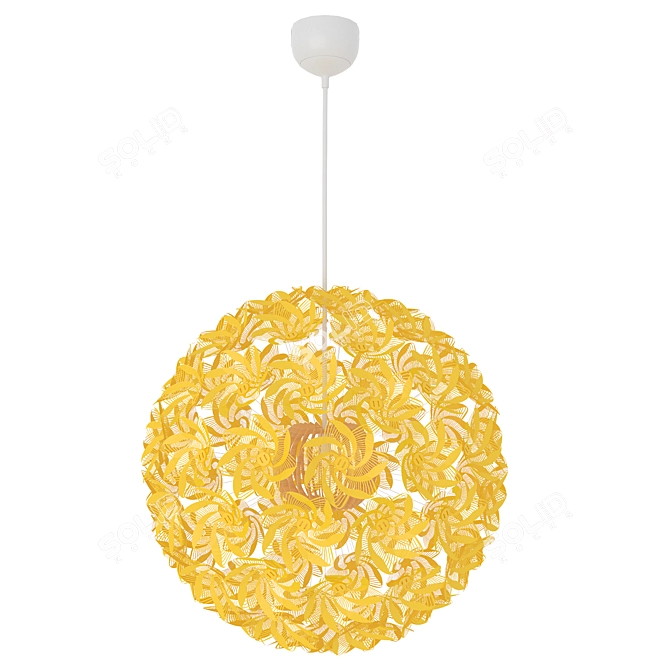 Grimsas Pendant Lamp: Yellow Elegance 3D model image 1