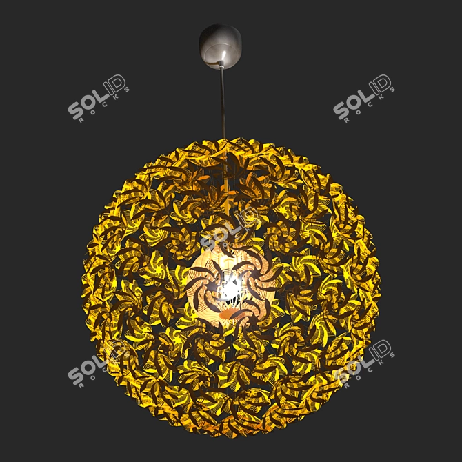 Grimsas Pendant Lamp: Yellow Elegance 3D model image 2