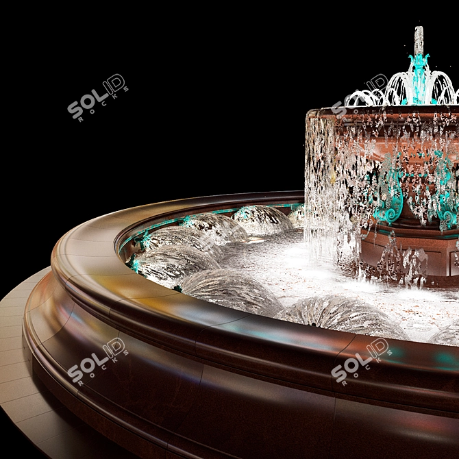 Grand Theater Fountain - Exquisite Interactive Design 3D model image 2