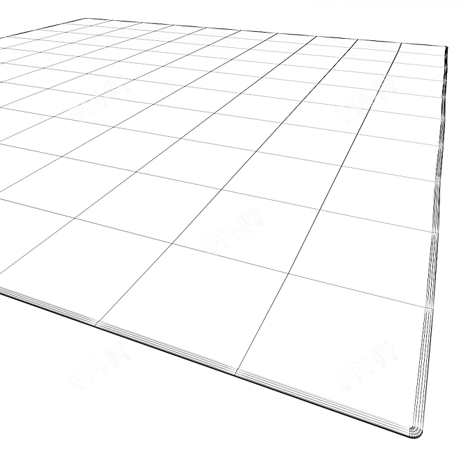 Modern Monochrome Indoor/Outdoor Rug 3D model image 3