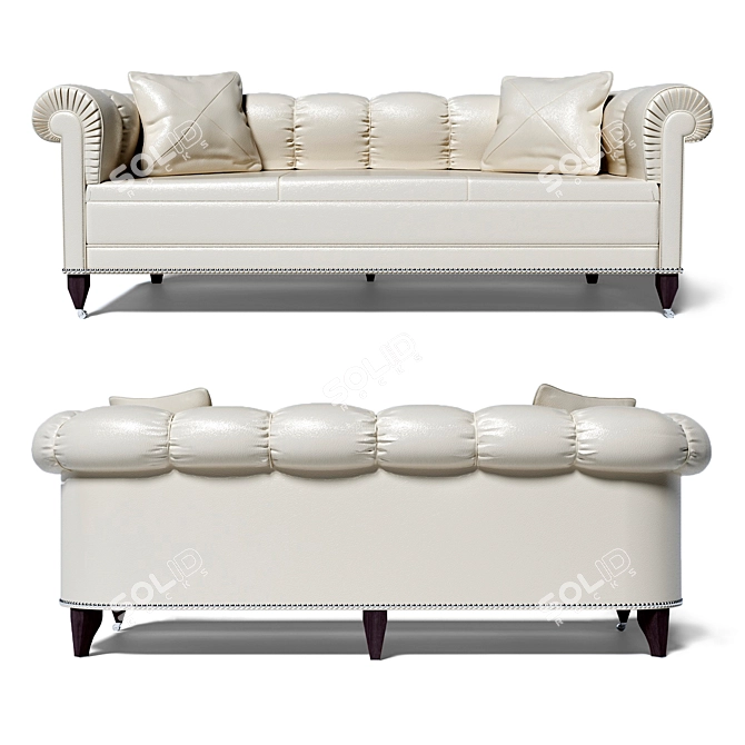 Baker Paris Sofa: Timeless Elegance 3D model image 1