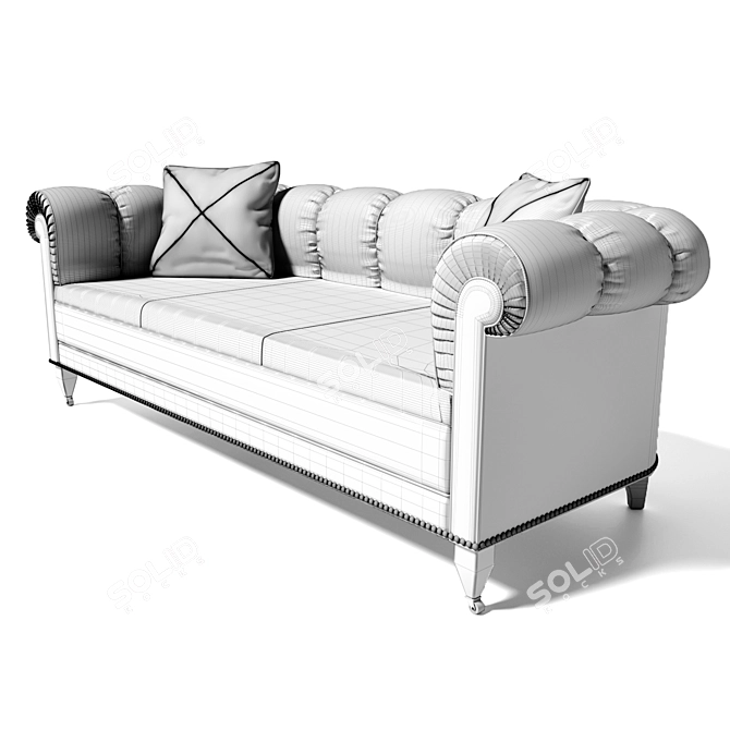 Baker Paris Sofa: Timeless Elegance 3D model image 3