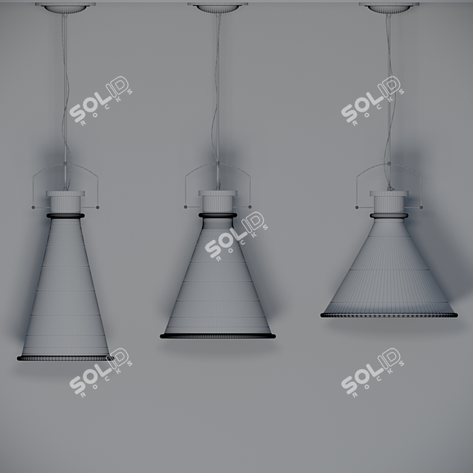 Elegant Trio of Ceiling Lights 3D model image 3