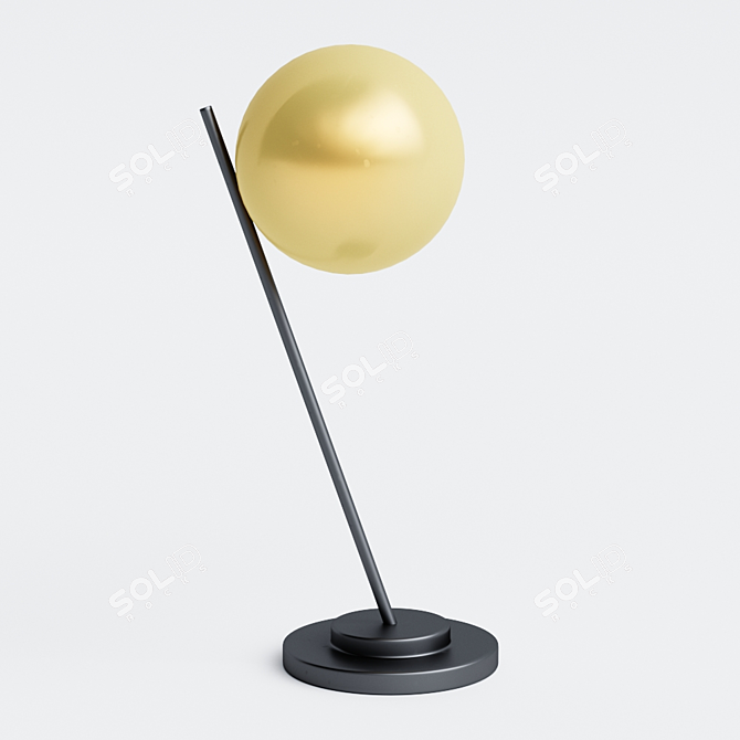 Sleek Spherical Table Lamp 3D model image 1