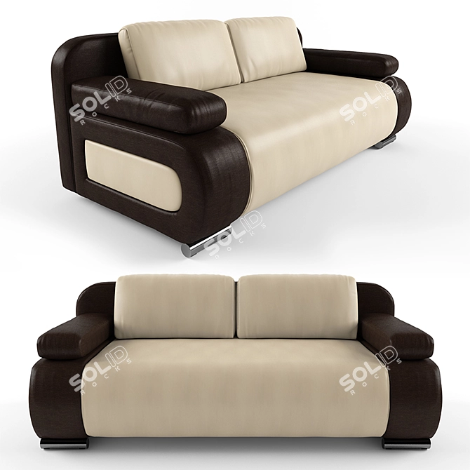 Minimalist Futuristic Sofa 3D model image 1