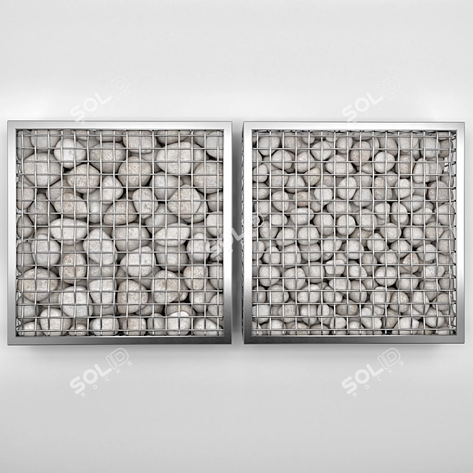 Gabion Wall: Versatile and Durable 3D model image 1