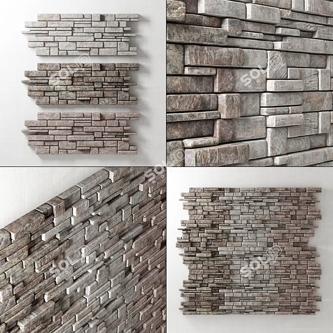 Decorative Brick Panel • №7 3D model image 1