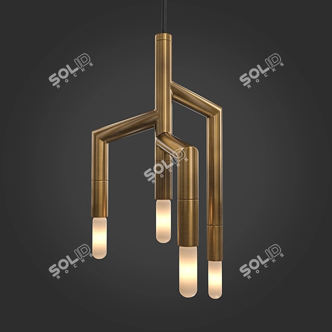 Flowing Candle Suspended Lamp 3D model image 1