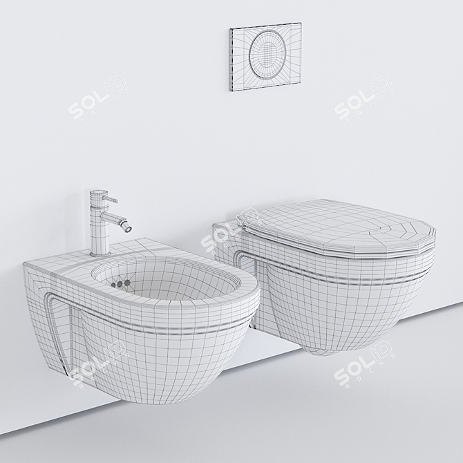 Luxurious Ceramica Catalano Canova Royal WC 3D model image 3