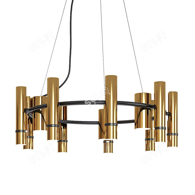 Modern Loft Chandelier | 60cm Diameter 3D model image 1