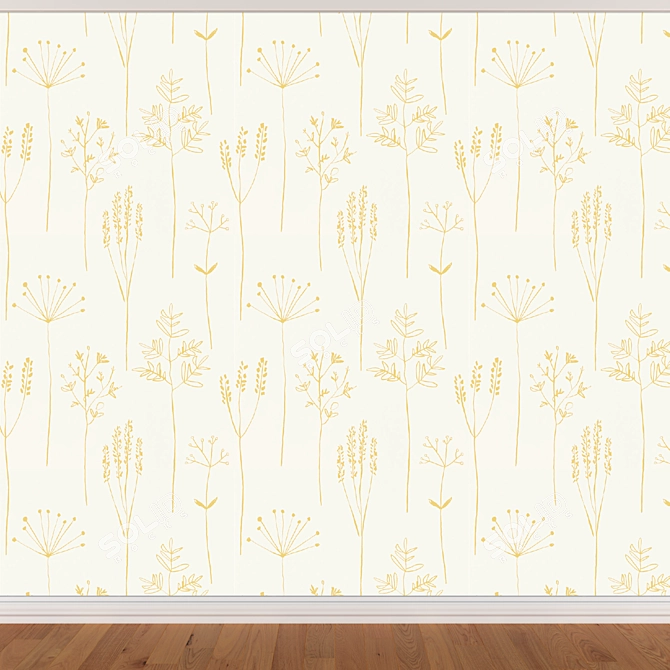 Seamless Wallpaper Set with 3 Colors 3D model image 2