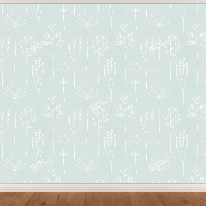 Seamless Wallpaper Set with 3 Colors 3D model image 3