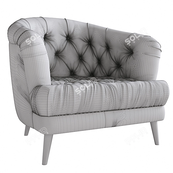 Contemporary Alexander James Florence Chair 3D model image 3