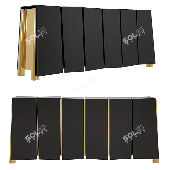 Luxxy Console Table: Stylish and Functional 3D model image 1