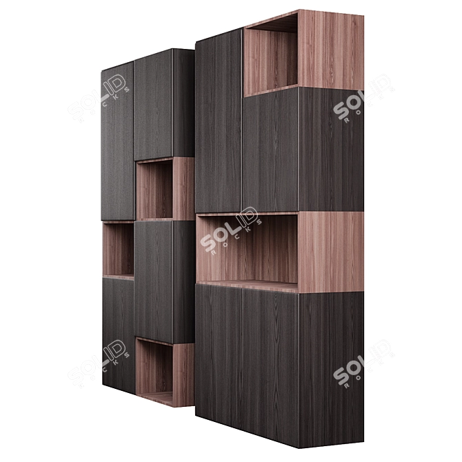 Modern Book Storage Solution 3D model image 1