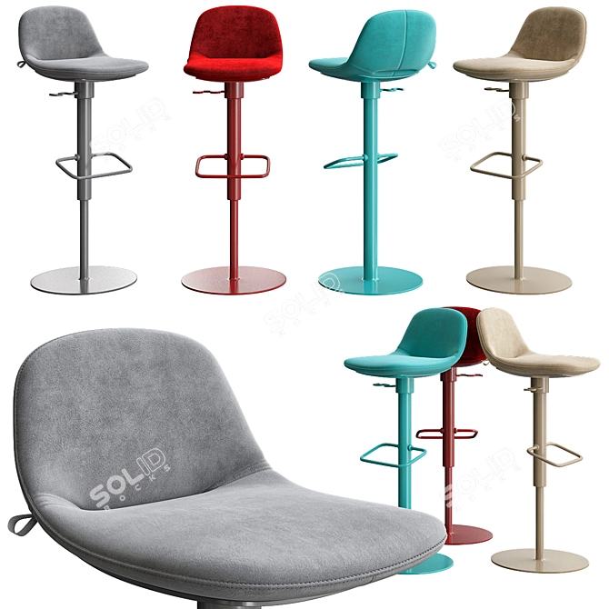 Sleek Beso Stool - Modern Seating 3D model image 1