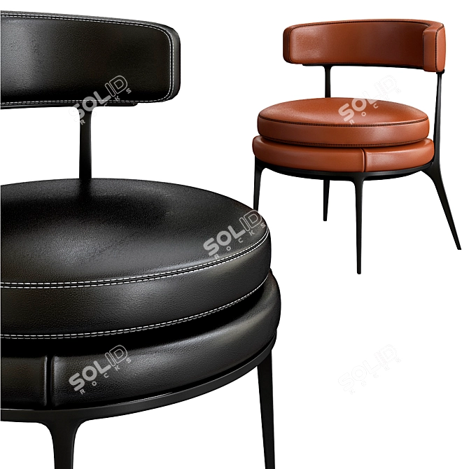 Elegant Maxalto Caratos Chair 3D model image 2