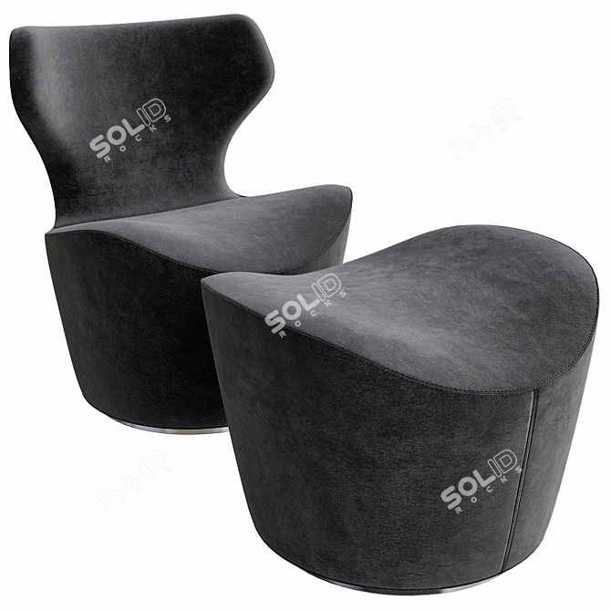 Stylish Papilio Armchair 3D model image 1