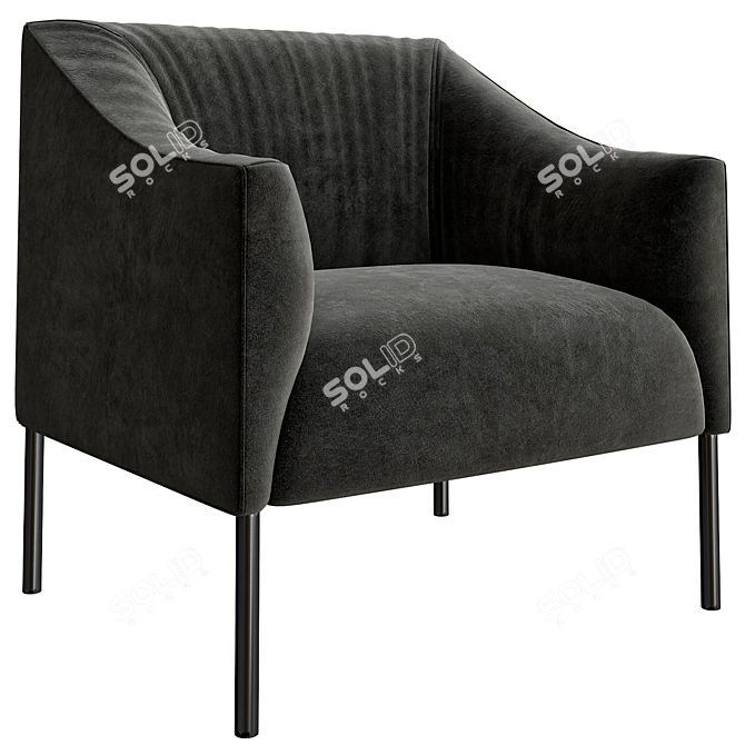 Bankside Morris Armchair - Soft and Stylish 3D model image 1