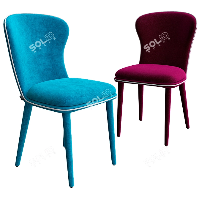 Santorini Chair: Elegant Comfort 3D model image 1