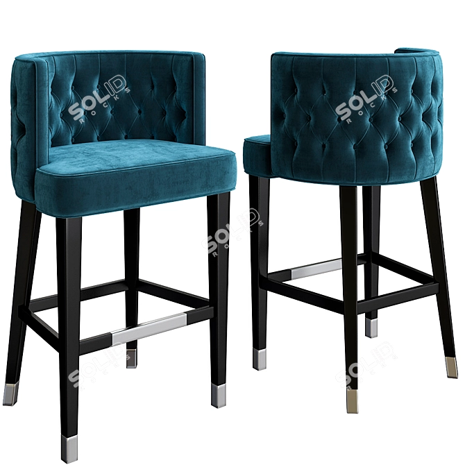 Elegant Aristo Barstool 3D model image 1