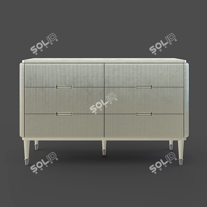 RIMINI Silver Chest by Fratelli Barri 3D model image 1