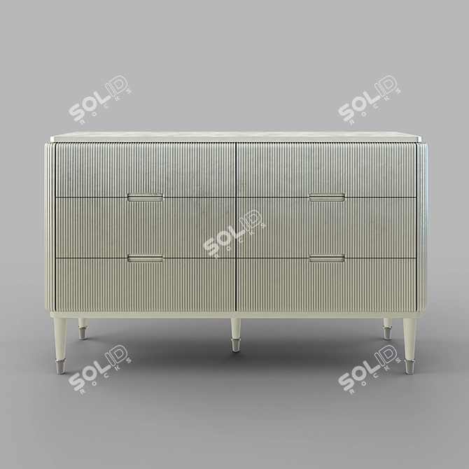 RIMINI Silver Chest by Fratelli Barri 3D model image 2