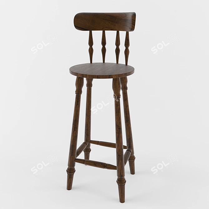 Classic Spline Box Chair 3D model image 1