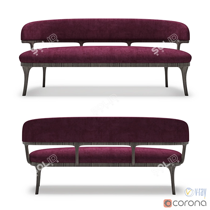 Luxurious Ceccotti Peggy G Sofa - 3D Model 3D model image 1