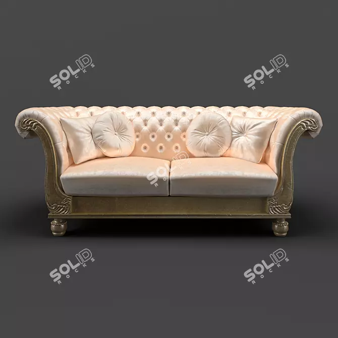 Elegant VENEZIA Sofa by FRATELLI BARRI 3D model image 1