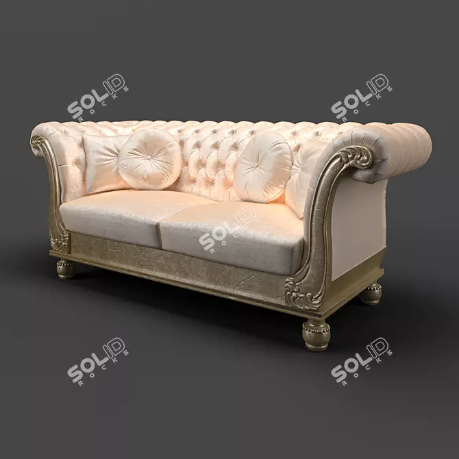 Elegant VENEZIA Sofa by FRATELLI BARRI 3D model image 2