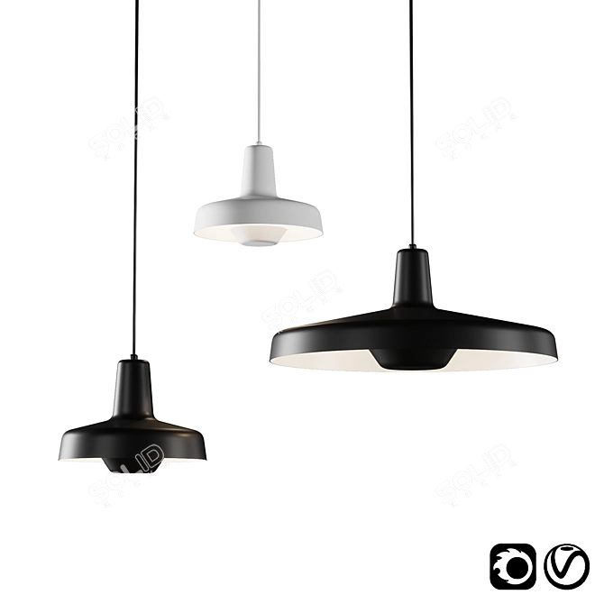 Arigato AR-P Lamps: Sleek Design, Modern Lighting 3D model image 1