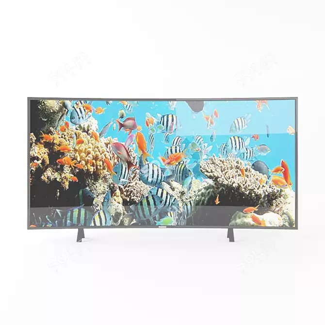 105" TV with V-Ray Render 3D model image 1