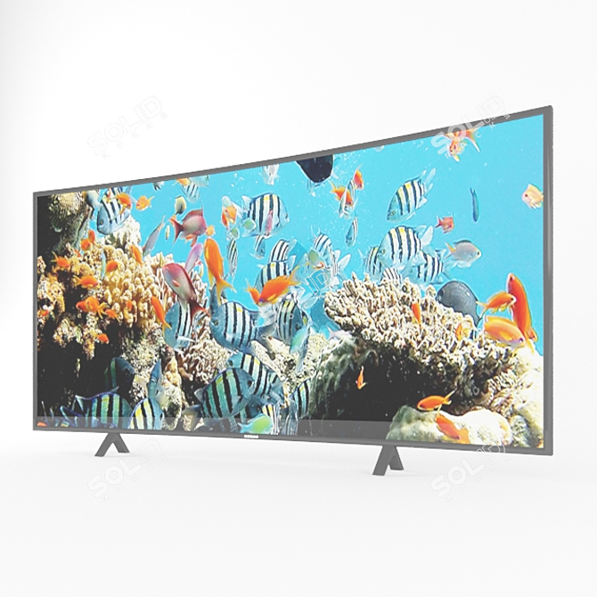 105" TV with V-Ray Render 3D model image 2