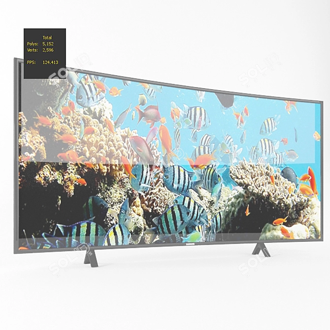 105" TV with V-Ray Render 3D model image 3