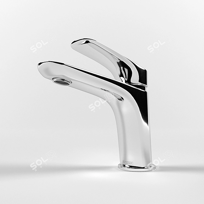 Subi Basin Mixer: Sleek, Organic Design 3D model image 1