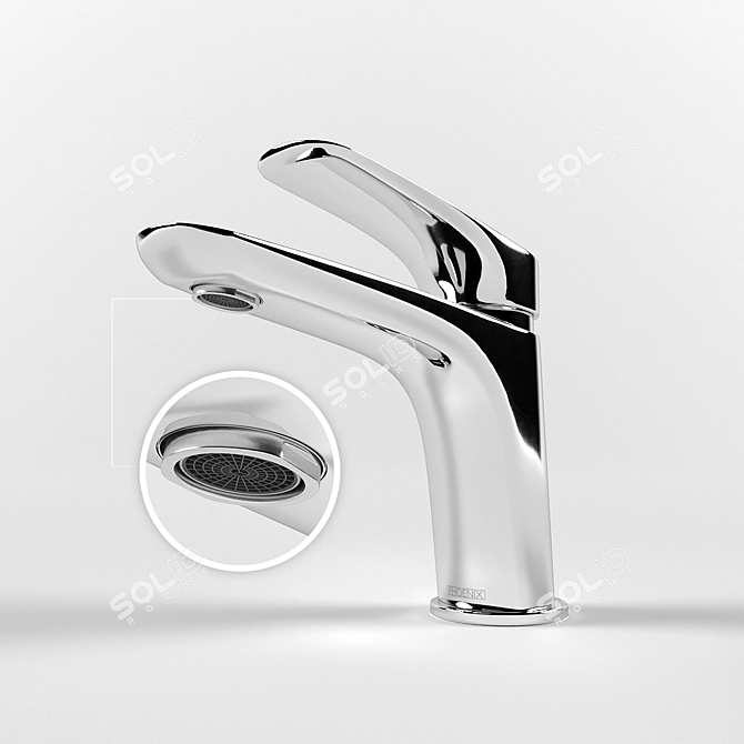 Subi Basin Mixer: Sleek, Organic Design 3D model image 3