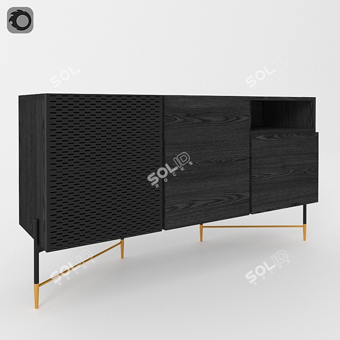 Spanish Elegance: Buffet Milian 3D model image 1