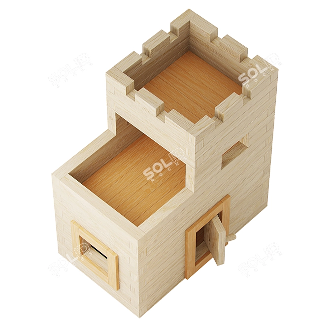 Wooden Outpost Constructor: 151-Piece Model Set 3D model image 3