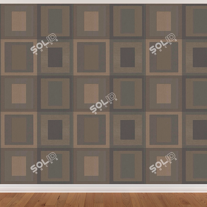 Seamless Wallpaper Set - 3 Colors 3D model image 2