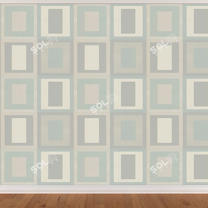 Seamless Wallpaper Set - 3 Colors 3D model image 3