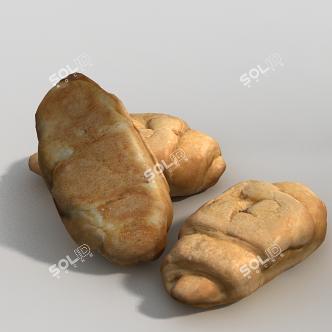 Croissant 3D Scan: Digitally Perfect 3D model image 1