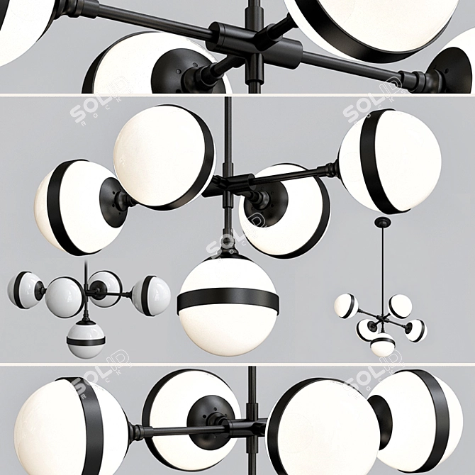 Peggy Futura Lamp V: Stylish Art Deco Lighting 3D model image 1