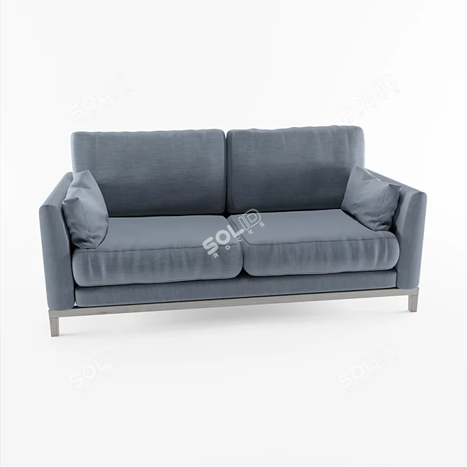 Boston Midnight Blue Modern Sofa 3D model image 1