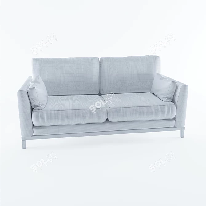 Boston Midnight Blue Modern Sofa 3D model image 2