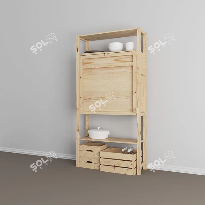 Ikea IVAR Folding Table - Space-saving Solution 3D model image 2