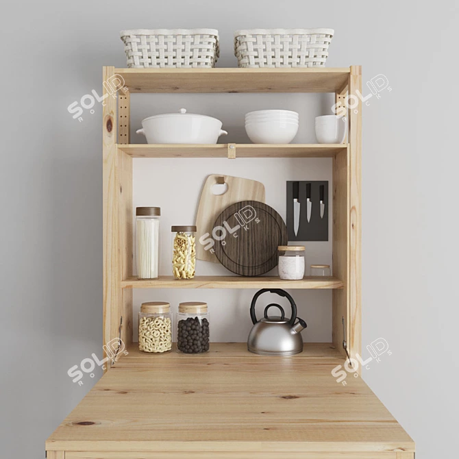 Ikea IVAR Folding Table - Space-saving Solution 3D model image 3